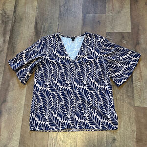 Women's Ann Taylor Top Size S Blue Beige
